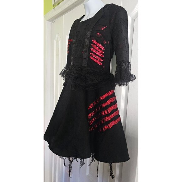 Princess Paradise Howlette Werewolf Costume DRESS Witch Halloween Girls 10/12 - Picture 3 of 7